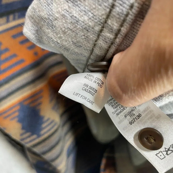 Cabela's 2XL Regular Southwestern Button Up Men's Pocket Fleece Cotton Collared - Picture 8 of 10